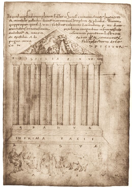 El Código de Partenón en Hamilton (Deutsche Staatsbibliothek de Berlín)Dibujo Ciriaco d’Ancona 