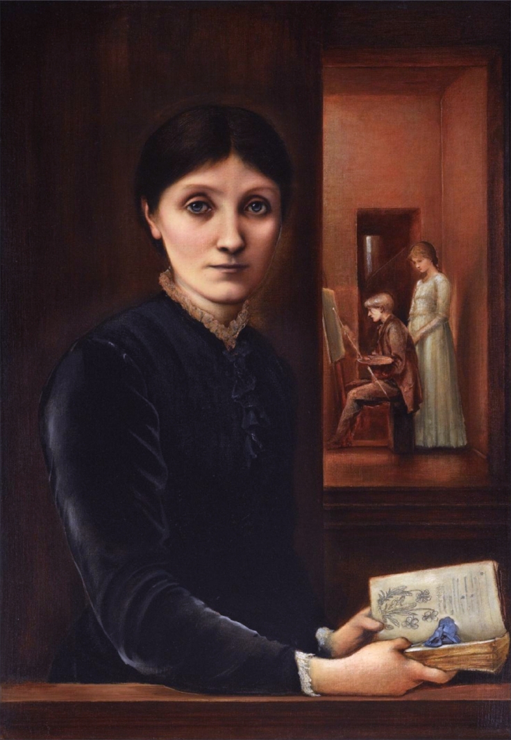 Georgiana Burne-Jones, their children Margaret and Philip in the background,